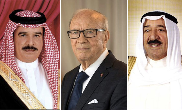 Caid-Essebsi-Emirs-du-Bahrein-et-du-Koweit-