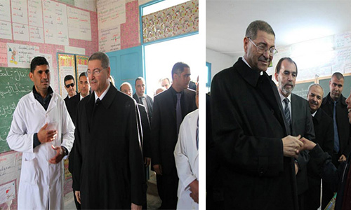 Essid Aidi visite ecole Sidi Bouzid