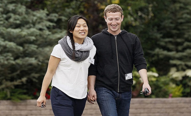 Mark Zukerberg avec sa femme