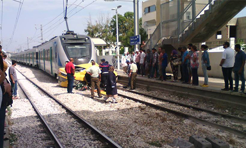 Accident train Chott Meriem