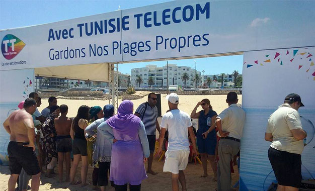 Tunisie-Telecom-Gardons-nos-plages-propres