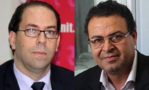 Youssef-Chahed-et-Zouhair-Maghzaoui
