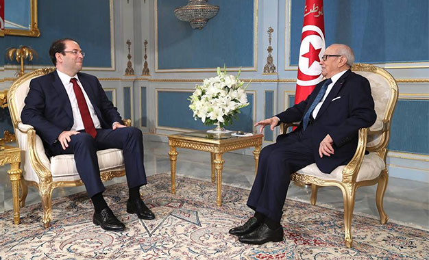 Youssef Chahed reçu par Béji Caïd Essebsi