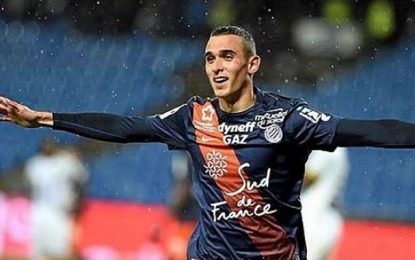 Maillot Domicile MONTPELLIER Ellyes SKHIRI Maillot Domicile MONTPELLIER Ellyes SKHIRI