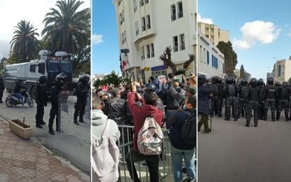 Tunisie : Les manifestants empêchés de se rendre devant le siège de l’Assemblée