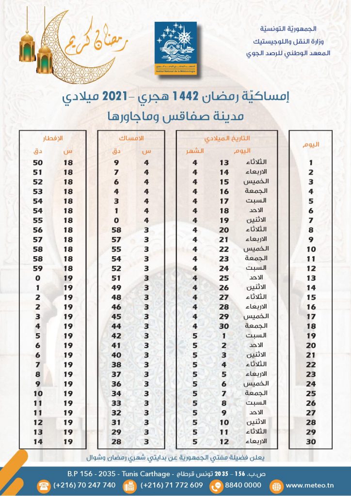 Ramadan 2023 : Horaires du jeûne en Tunisie - Kapitalis