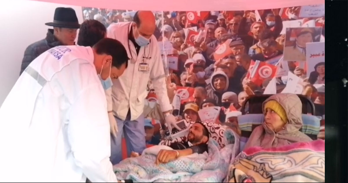 الدستوري الحر تدهور الحالة الصحية لأحد المضربين عن الطعام ونقله إلى المصحة أنباء تونس