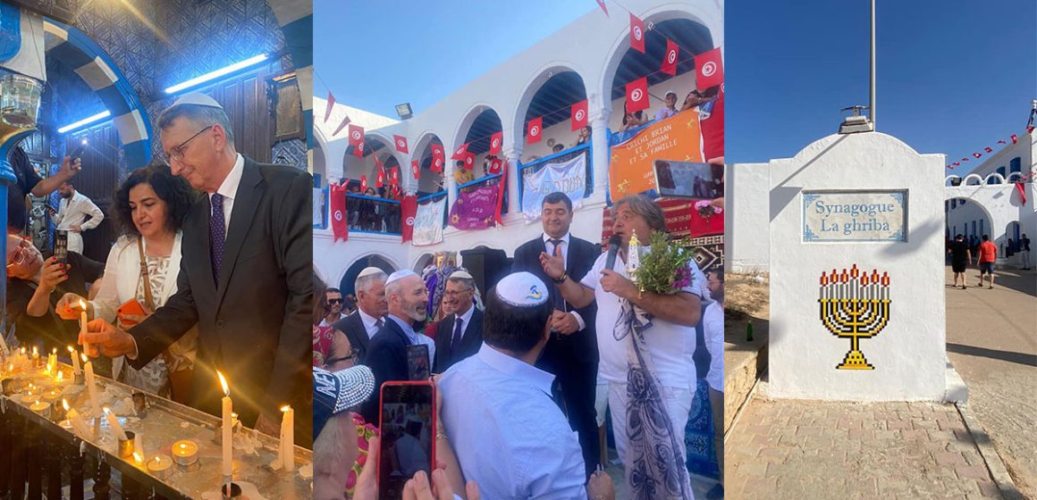جربة : السفير الألماني بتونس بيتر بروغل يشارك في الاحتفالات الدينية بكنيس الغريبة