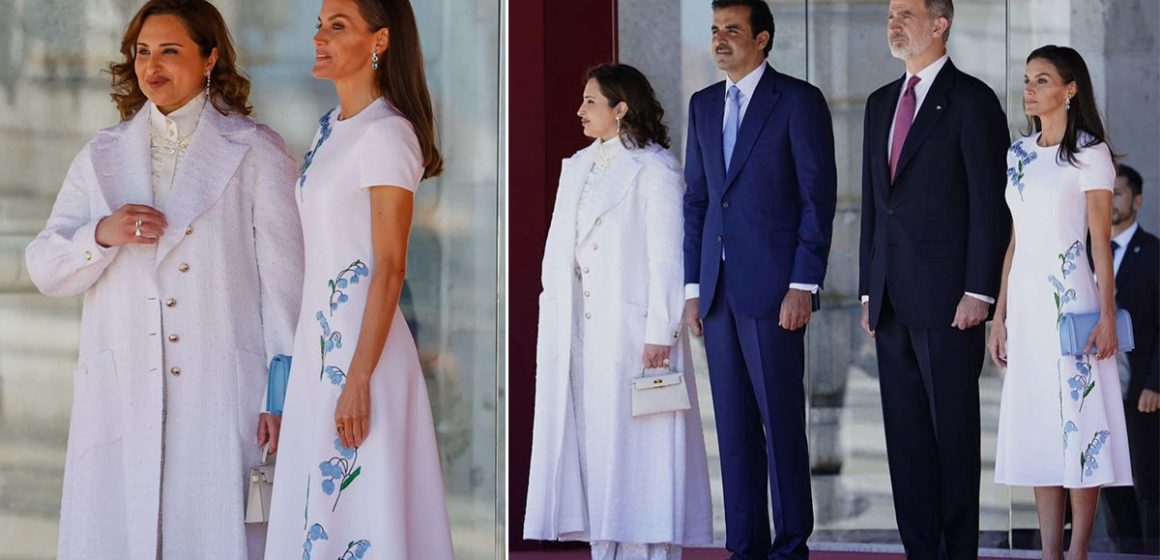 صور لزوجة أمير قطر في زيارة رسمية الى اسبانيا تثير ردود فعل واسعة على صفحات التواصل الإجتماعي