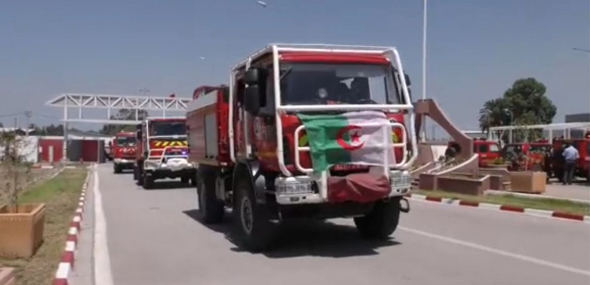 الرئيس سعيد يشكر نظيره الجزائري تبون على اثر توجيهه طائرات و شاحنات اطفاء لمواجهة حريق جبل بوڨرنين