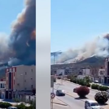 اندلاع حريق بجبل بوقرنين على مستوى برج السدرية ( صور + فيديو)