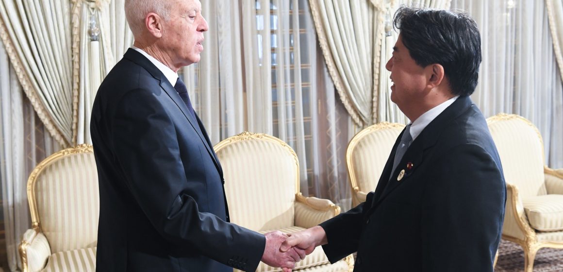 تيكاد 8: الرئيس سعيد يستقبل وزير الشؤون الخارجية الياباني