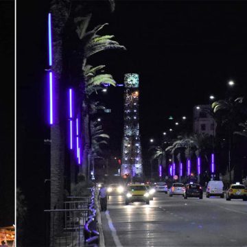 الإنارة الفنية لساعة 14جانفي بالعاصمة بمناسبة احتضان تونس ل “تيكاد 8” (فيديو و صور)