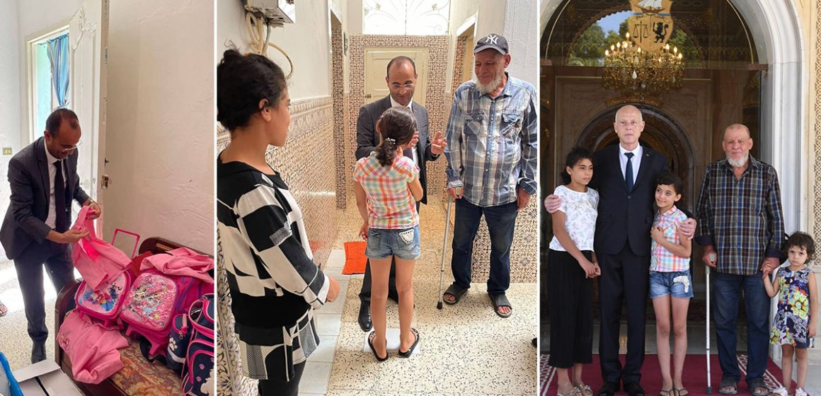 بتوصيات من الرئيس سعيد، وزارة الشؤون الاجتماعية تتكفل بعائلة معوزة من حي هلال (صور)
