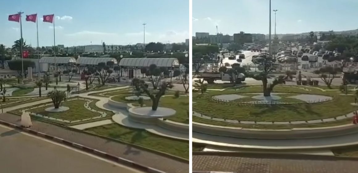 استعدادا لاستقبال ضيوف تيكاد8 (27 و 28 اوت)، واجهة مطار تونس قرطاج  في حلة جديدة بعد إزالة النافورة (فيديو)