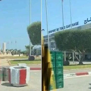 صناديق تزويد خضر أمام المحطة الجوية لمطار تونس قرطاج: موقع Tunisiachecknews يؤكد…