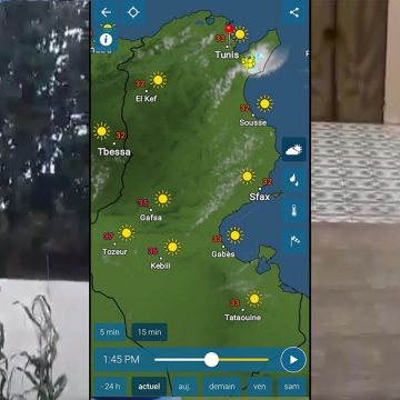 بداية تهاطل الأمطارالغزيرة بولاية نابل (فيديو)