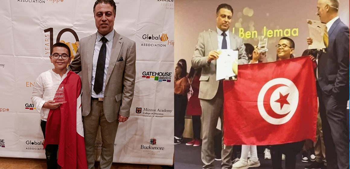 التلميذ التونسي احمد بن جامع  يفوز بالميدالية البرونزية في الأولمبياد العالمية للغة الانجليزية في ايطاليا (صور)