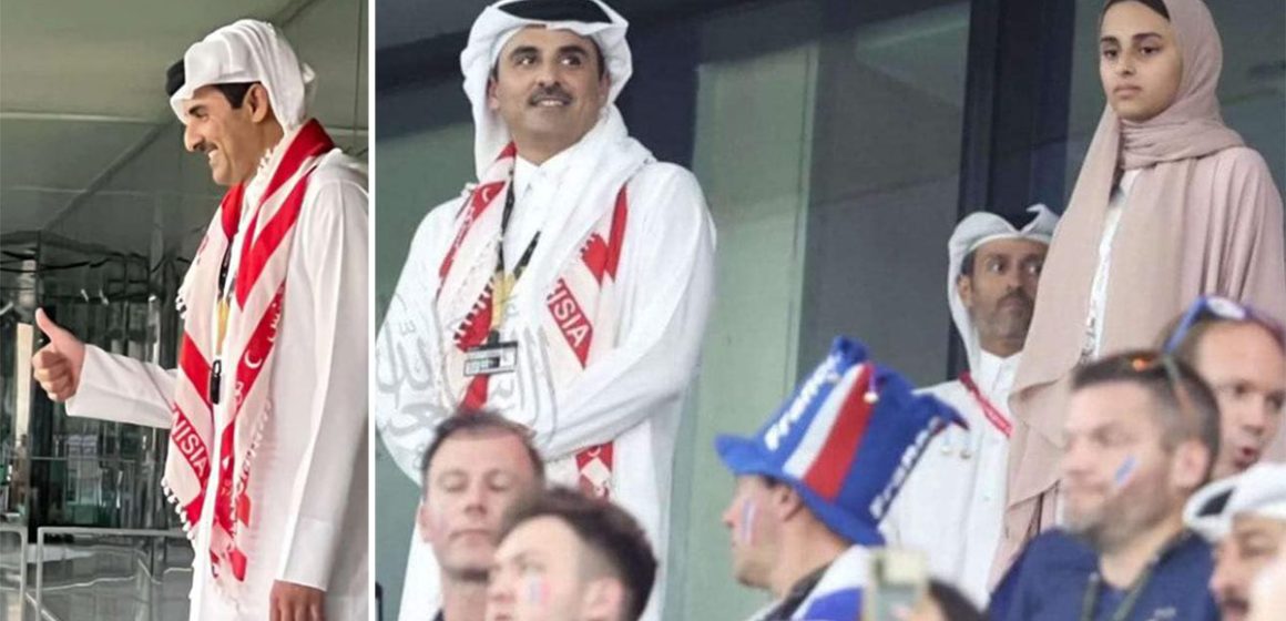مونديال قطر: الشيخ تميم بن حمد آل ثاني يشجع المنتخب التونسي و صورة ستبقى في الأذهان…