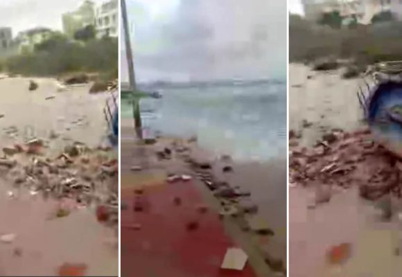 سوسة : رياح قوية و ارتفاع من مستوى البحر و متساكنو سيدي عبد الحميد منزعجون (فيديو)