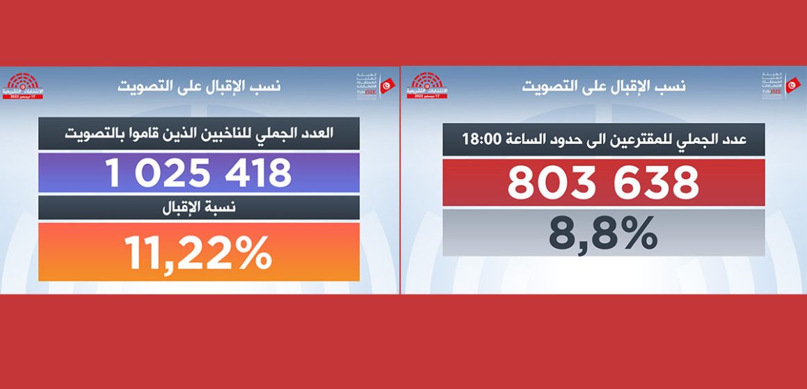 التشريعية-تونس/ النسبة النهائية للتصويت تقفز من 8,8% الى 11,22% و الاعلان عن عدة مخالفات (فيديو)