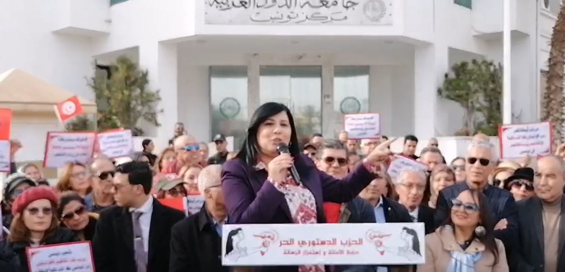 رئيسة الحزب الدستوري الحر توجه رسالة إلى الأمين العام لجامعة الدول العربية (فيديو)