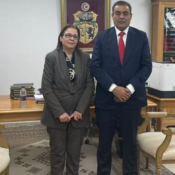 فحوى لقاء وزيرة التجارة  مع وزير المواصلات بحكومة الوحدة الوطنية الليبية (بلاغ)