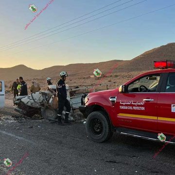 تطاوين: حادث مرور يٌسفر عن وفاة شخص وإصابة 4 آخرين (صور)