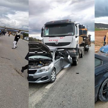 باجة/ متابعة حادث مرور مستوى منطقة الرحيات ذهب ضحيتها تونسي وجزائري وجرح 6 أشخاص