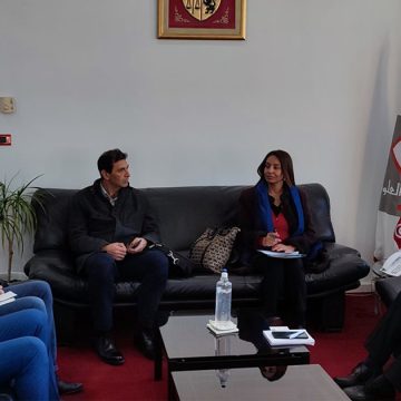 تحضيرا للقاء علمي، جلسة عمل بين اطارات عن السفارة الأمريكية بتونس و فريق من مدينة العلوم