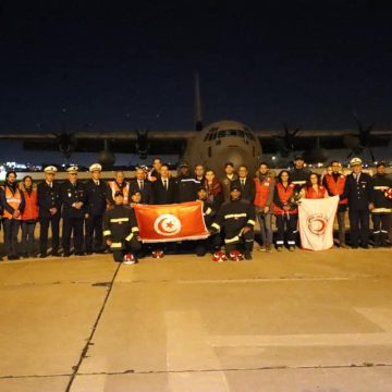 من المطار العسكري بالعوينة: استقبال البعثة الطبية القادمة من سوريا بعد المشاركة النبيلة في اغاثة المتضررين في الزلزال (صور)
