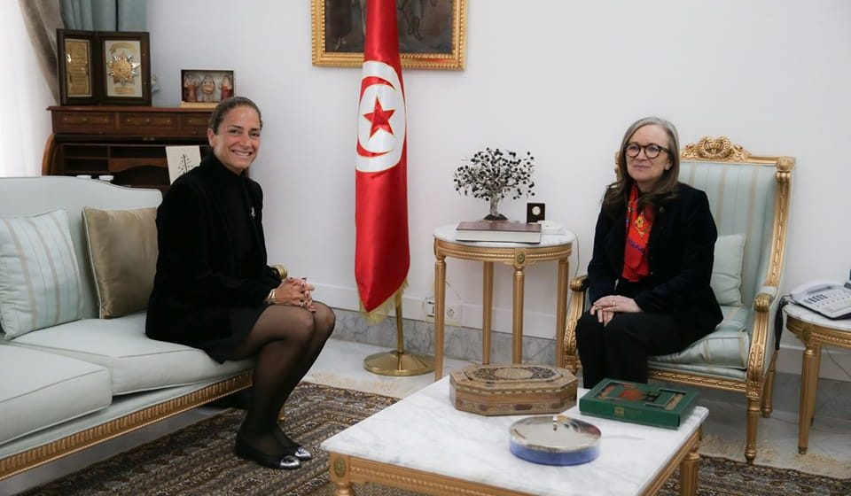 رئيسة الحكومة تتحادث مع مديرة مكتب منظمة العمل الدولية رانيا بخعازي