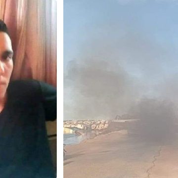 برط جبنيانة: قطع الطريق بحرق العجلات على اثر مقتل شاب دهسته سيارة على متنها حراقة