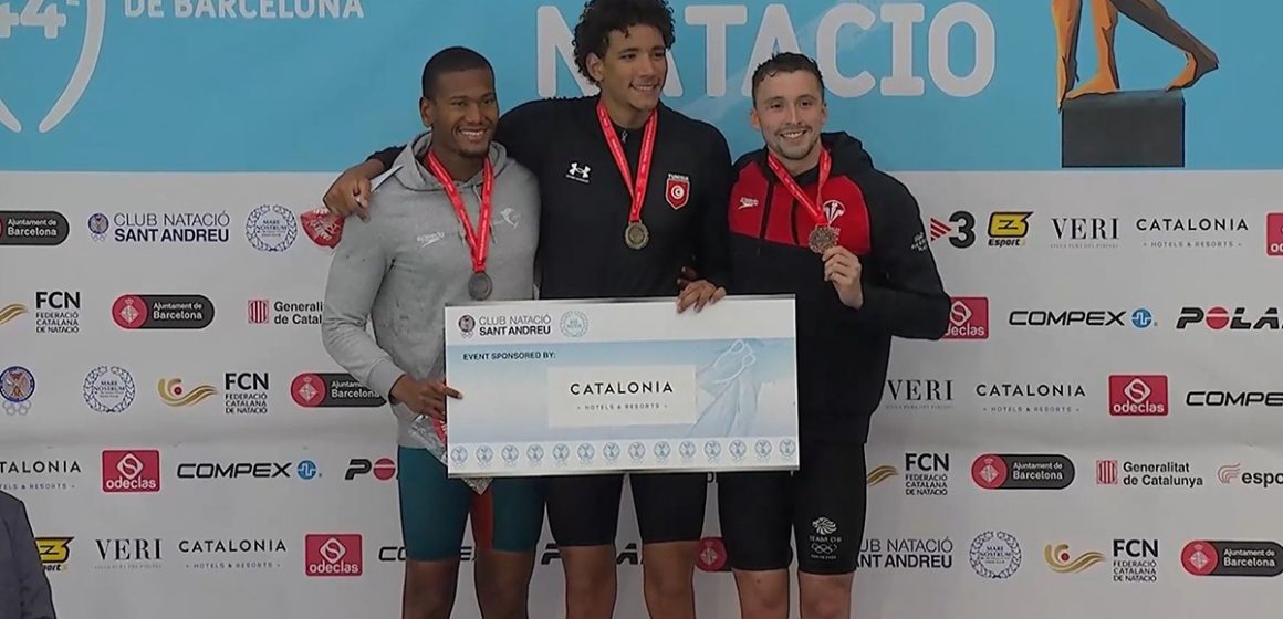 الملتقى الدولي للسباحة سوسيداد برشلونة: البطل الأولمبي التونسي أيوب الحفناوي يفوز بذهبية ثانية (فيديو)