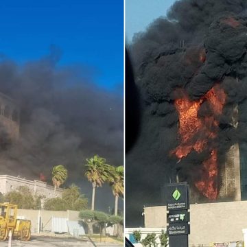 تونس: حريق في مقر بنك الزيتونة بالكرم