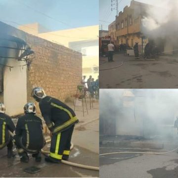 قفصة: الحماية المدنية تتدخل لاخماد حريق بمحل بيع للبنزين المهرب في حي السرور وسط المدينة