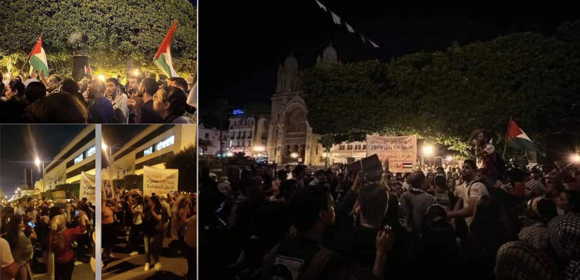 القصف على غزة: التونسيون يهرعون إلى شارع بورقيبة بالعاصمة منددين بمواقف البلدان الداعمة لإسرائيل (فيديو)