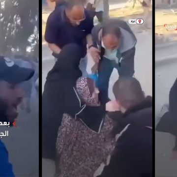 كانت من بين النازحين المغادرين شمال غزة، اصابة فلسطينية بطلق ناري من جيش الاحتلال (فيديو)