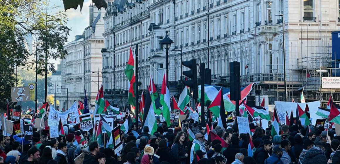 الحرب على غزة: أكبر مسيرة في العاصمة البريطانية لندن للتنديد بالاحتلال الإسرائيلي (فيديو)