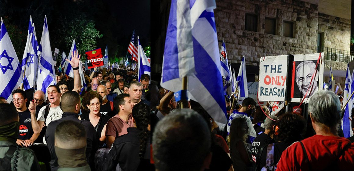 إسرائيليون يحتجون أمام بيت نتنياهو مطالبين بالافراج عن ذويهم بعد تعثر إطلاق الدفعة الثانية من الأسرى (فيديو)
