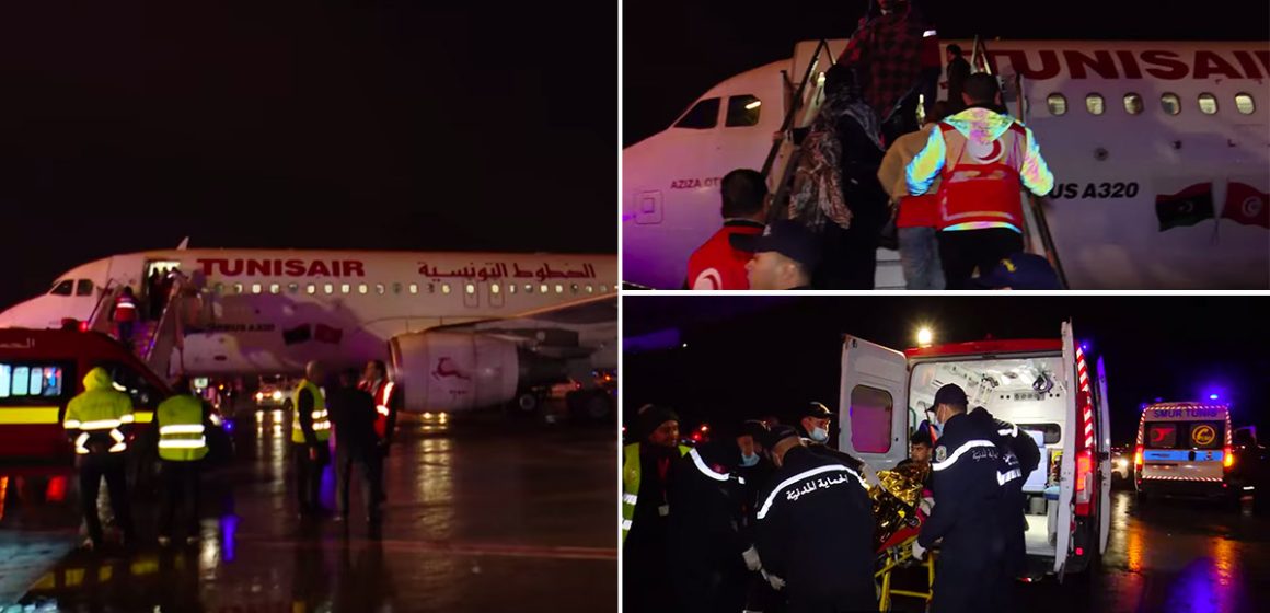 وصول إلى مطار تونس قرطاج طائرة على متنها جرحى فلسطينيين و مواطنة تونسية (فيديو)