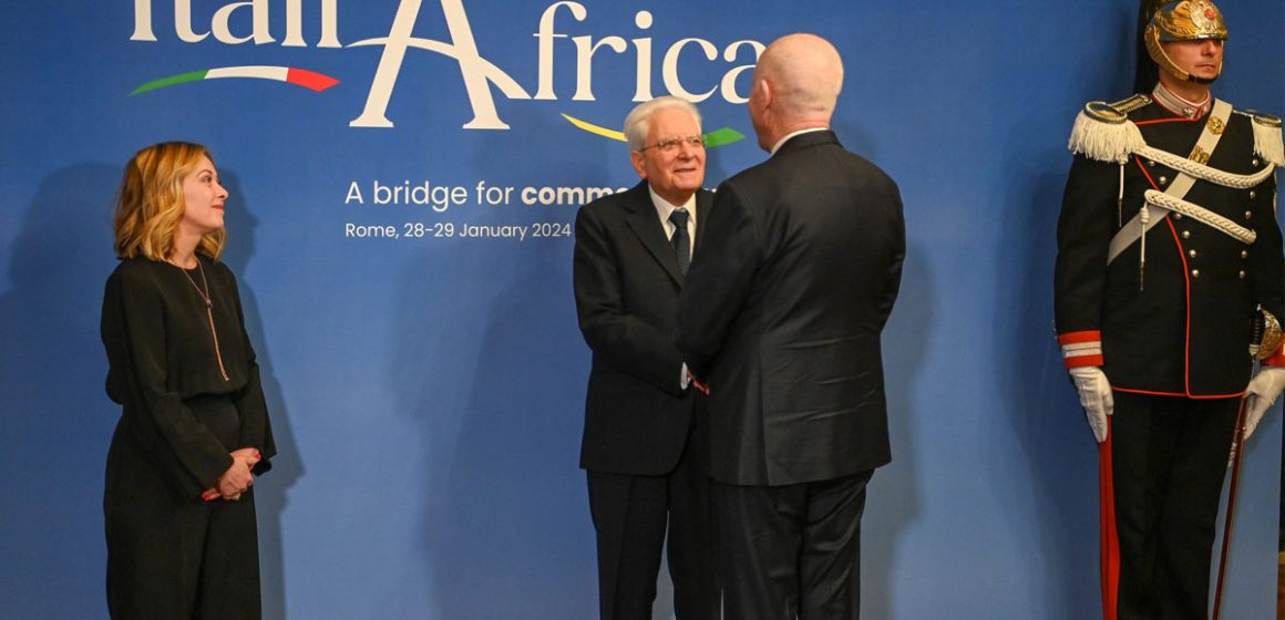 روما: الرئيس خلال مشاركته قمة “ايطاليا – افريقيا” (صور)