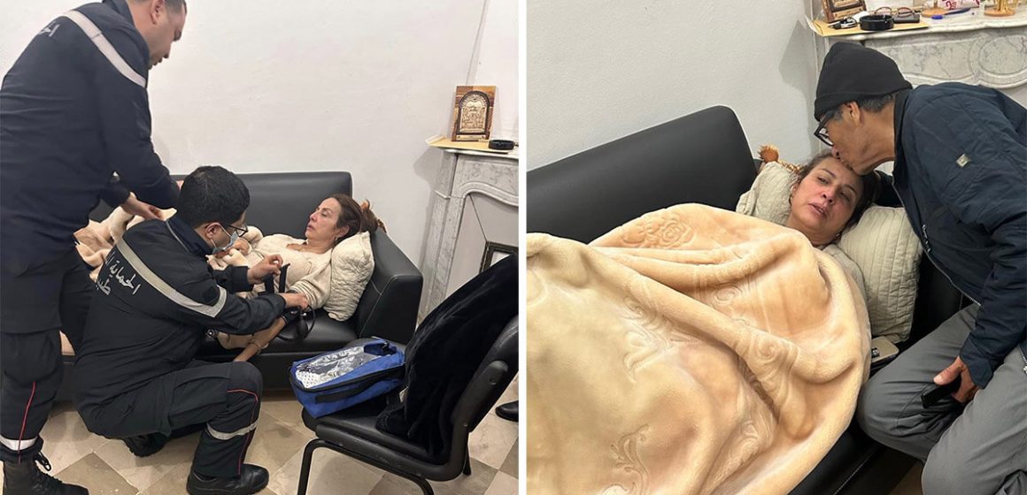 تونس/ نقل الأستاذة دليلة مصدق المضربة عن الطعام إلى مستشفى الحبيب ثامر على جناح السرعة (فيديو)