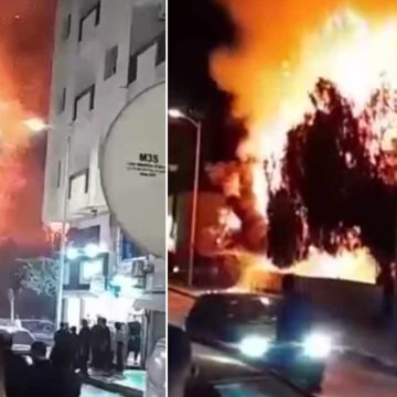 صفاقس : نشوب حريق هائل في باب بحر وسط المدينة (فيديو)