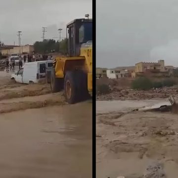 القصرين: الحماية المدنية تنقذ مواطنا داخل سيارة جرفتها الفياضنات بوادي بوحية (فيديو)