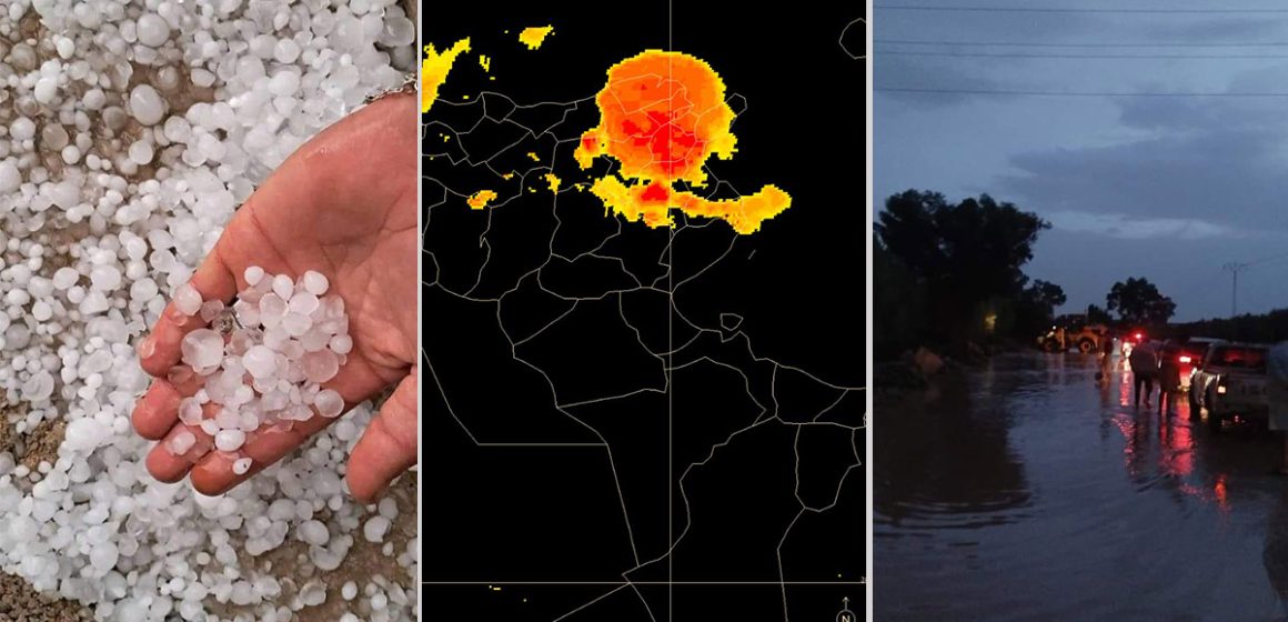 عاصفة رعدية قوية و أمطار غزيرة في عدة ولايات من بينها تونس الكبرى (بلاغ)