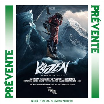 قاعة الكوليزي: عرض الفيلم الوثائقي KAYZEN: 1an pour gravir l’Everest