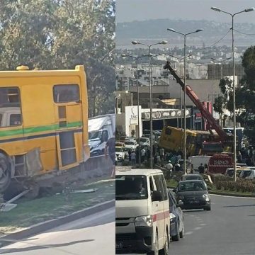 الطريق السيارة تونس بنزرت: فتح تحقيق للكشف عن ملابسات انزلاق حافلة على مستوى النحلي