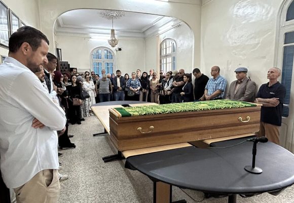 تأبين نقيب الصحفيين زياد دبار للفقيد محمود العروسي