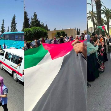 بن قردان: الآلاف من النشطاء يستقبلون قافلة الصمود لكسر حصار غزة (فيديو)